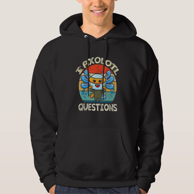 Moletom I Axolotl Pergunta Funny Ninja Shinobi Axolotl Ani (Frente)