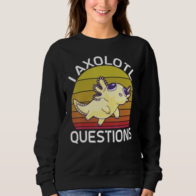 Moletom I Axolotl Questions Cute Axolotl Herpetologist_2 (Frente)