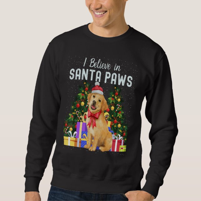 Moletom I Believe In Santa Paws   Cute Christmas Labrador  (Frente)
