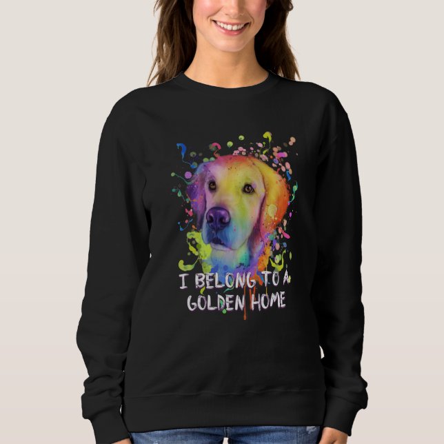 Moletom I Belong to a Golden Home Rescue Dog Golden Retrie (Frente)