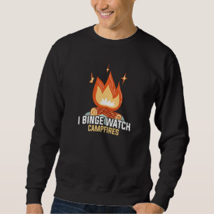Moletom I Binge Watch Campfire Engraçado acampamento