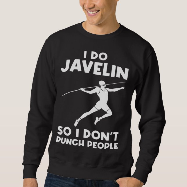 Moletom I do Javelin so I don't punch people Javelin (Frente)