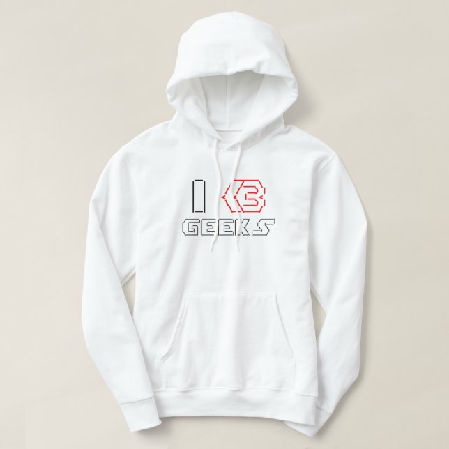 Moletom I Heart Geeks ASCII ART (Frente do Design)