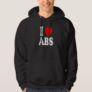 Moletom I Heart Love Abs Workout Gym Ab Day Muscle