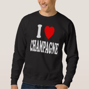 Moletom I Heart Love Champagne Celebration Party Gathering