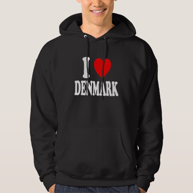 Moletom I Heart Love Denmark Travel Vacation Tourism Home (Frente)