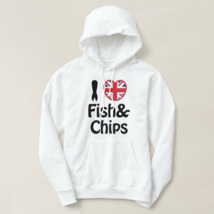 Moletom I Heart [Love] Fish & Chips