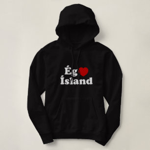 Moletom I Heart (Love) Islândia [Ég Elska Ísland] Islandês