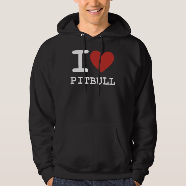 Moletom I Heart Pitbull I Love Pitbull (Frente)