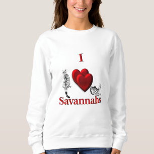 Moletom I Heart Savannah Cat
