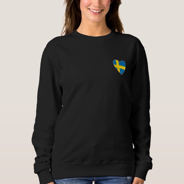 Moletom I Heart Sweden  Fun Swedish Flag Heart (Frente)