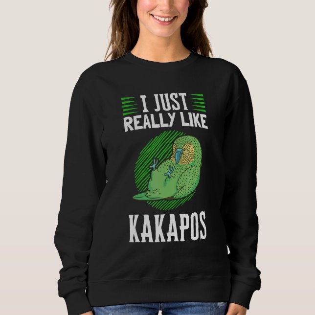 Moletom I just like Kakapos New Zealand Parrot Kakapo (Frente)