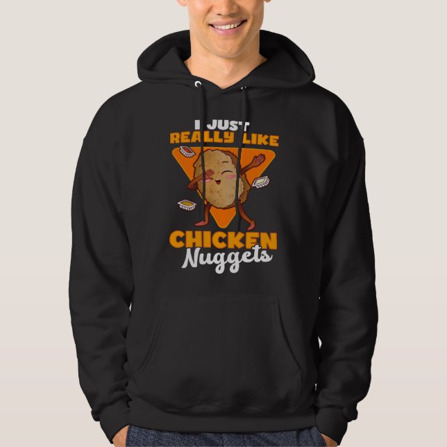 Moletom I Just Really Like Chicken Nuggets  Nugs  Quote (Frente)