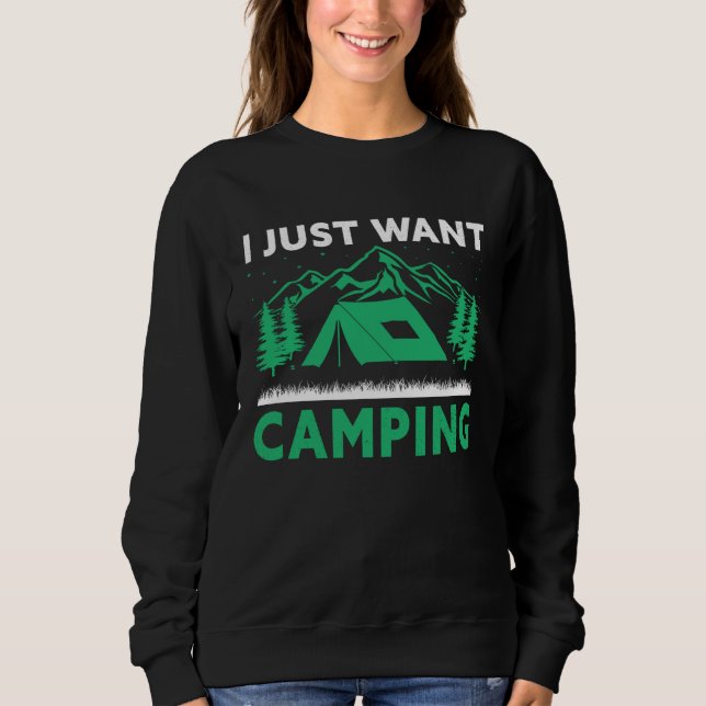 Moletom I just want camping (Frente)