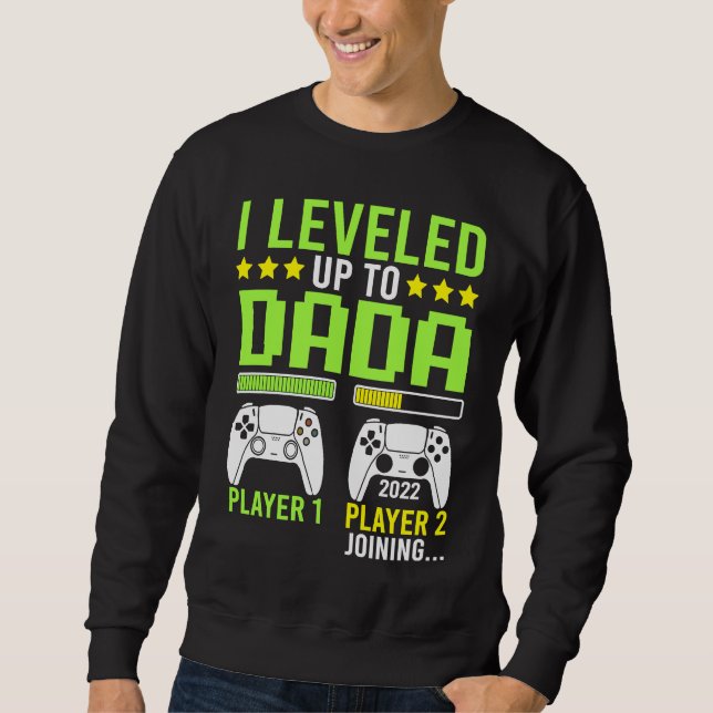 Moletom I Leveled Up To Dada Gamer   Video Games Grandpa (Frente)