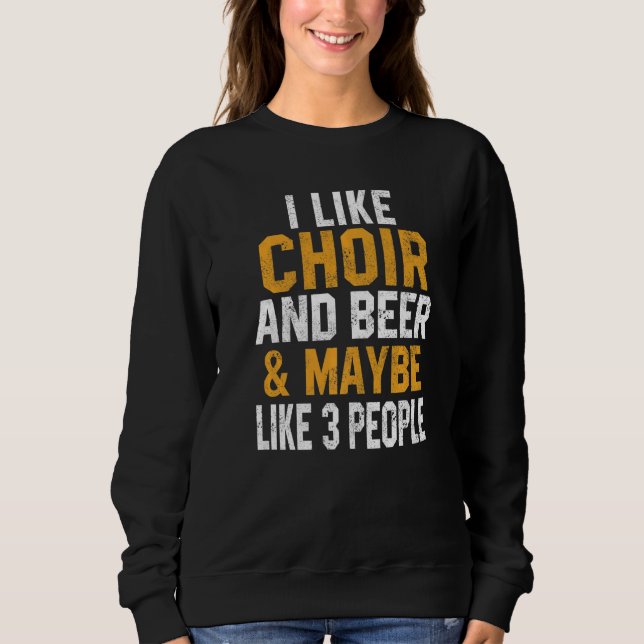 Moletom I Like Choir And Beer Treble Women Tenor Bass Clef (Frente)