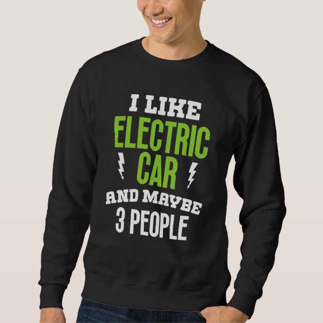 Moletom I like elctric car present electric vehicle owner (Frente)