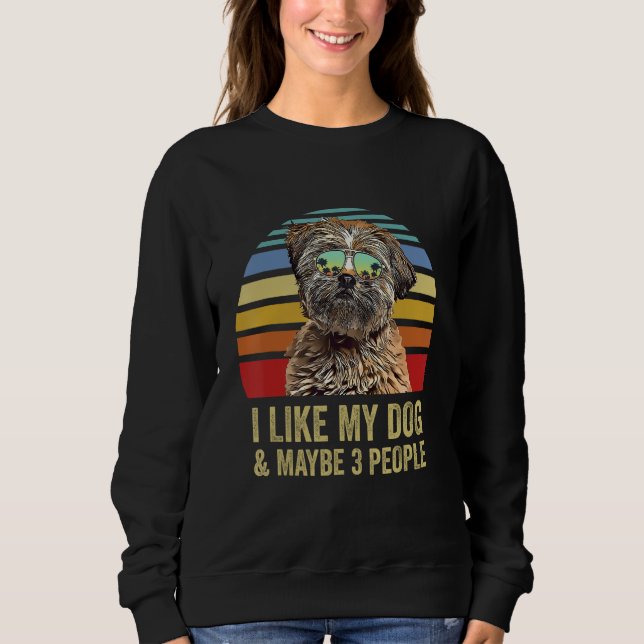 Moletom I Like My Dog and Maybe 3 People  Lhasa Apso (Frente)