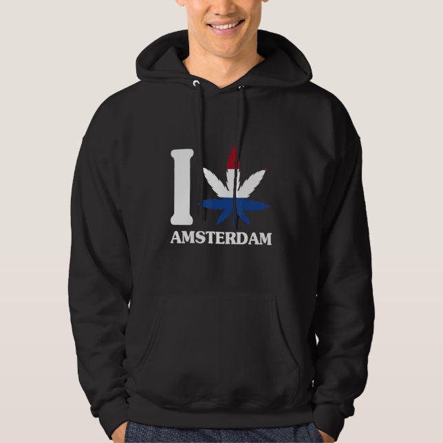 Moletom I Love Amsterdam Netherlands Souvenir Dutch Touris (Frente)