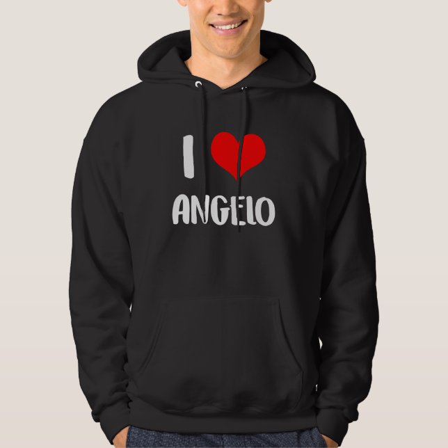 Moletom I love ANGELO valentine sorry ladies guys heart be (Frente)