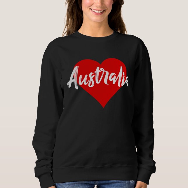 Moletom I Love Australia  Aussie   For Women Girls (Frente)