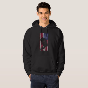 Moletom I love Bass Fishing American Flag Patriotic Fish