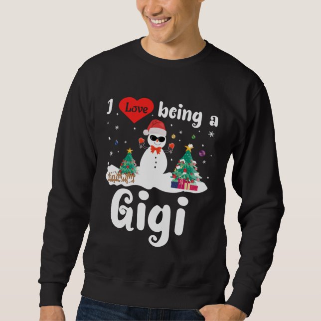 Moletom I Love Being A Gigi Holiday   Christmas Grandma (Frente)