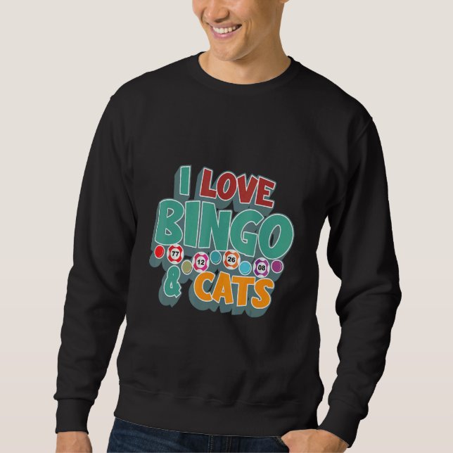 Moletom I Love Bingo and Cats Cute Animal Bingo 1 (Frente)