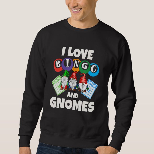 Moletom I love Bingo and gnomes (Frente)