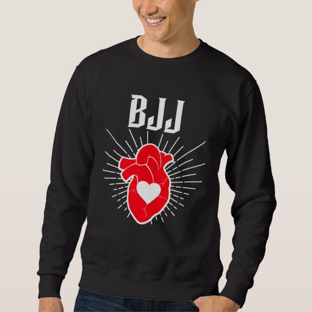 Moletom I Love BJJ Heart Jiu Jitsu Muay Thai MMA Wrestling (Frente)