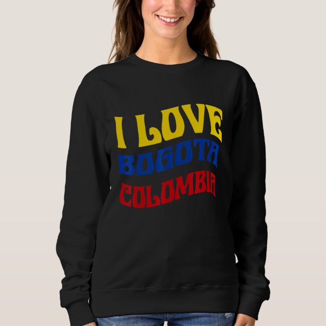 Moletom I Love Bogota Colombia Flag Map Colombian Pride Ca (Frente)
