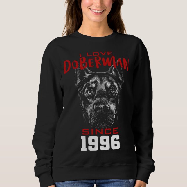 Moletom I love doberman since 1996 (Frente)