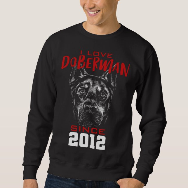 Moletom I love doberman since 2012 (Frente)