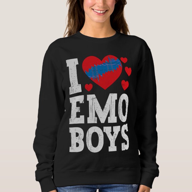Moletom I Love Emo Boys  emo boys (Frente)