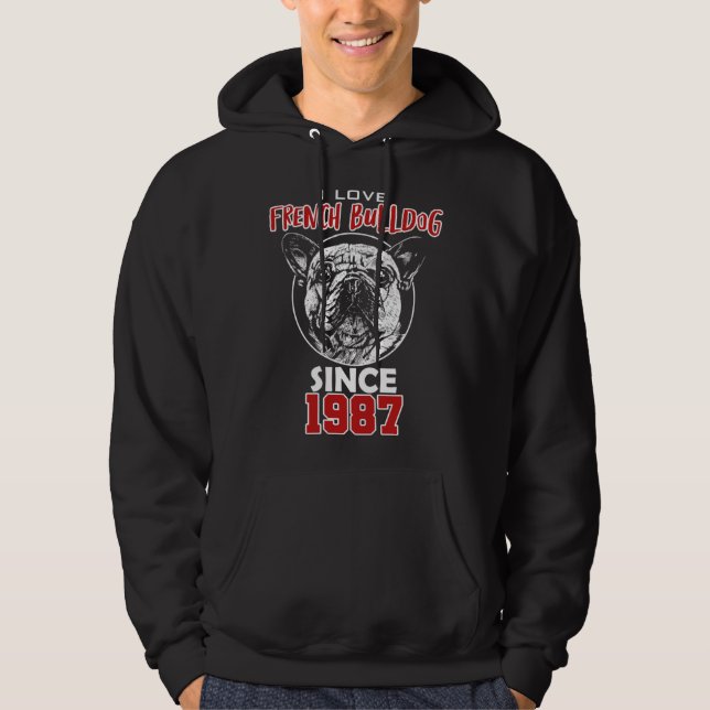 Moletom I love french bulldog since 1987 (Frente)