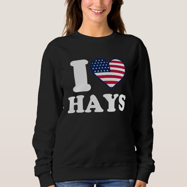 Moletom I love Hays I heart Hays (Frente)