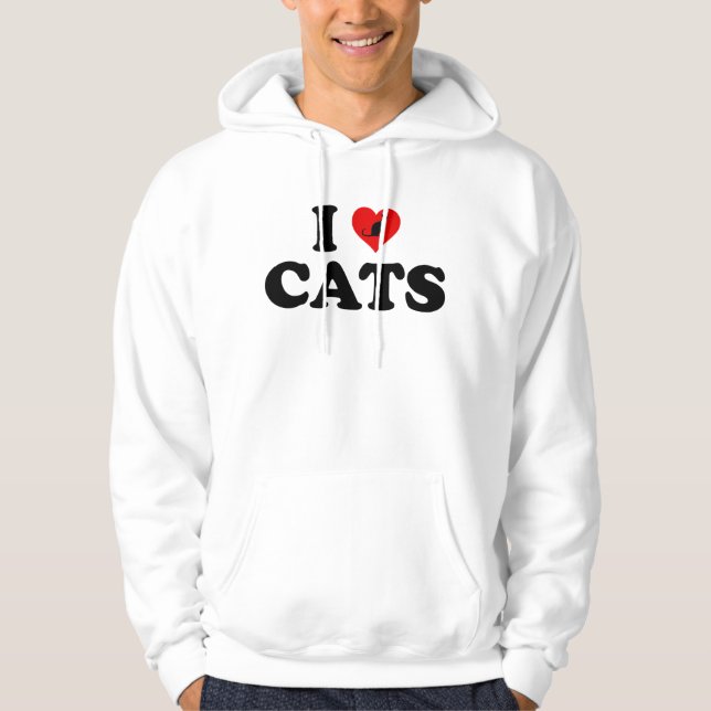 Moletom I Love (Heart) Cats (Frente)