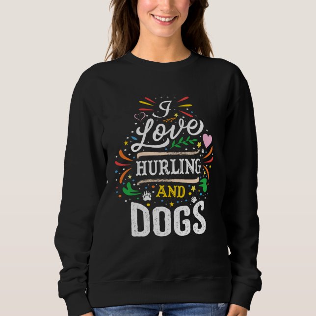 Moletom I Love Hurling And Dogs Christmas (Frente)