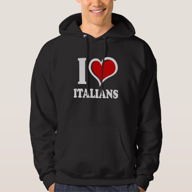 Moletom I Love Italians I Heart (Frente)