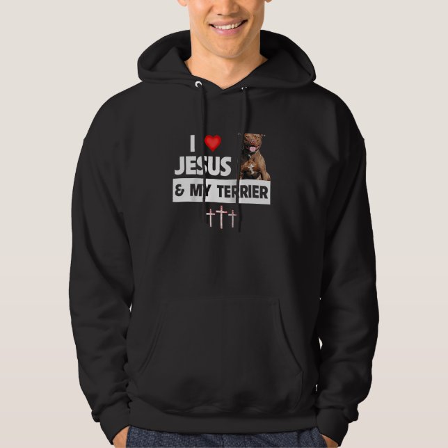 Moletom I Love Jesus and My American Staffordshire Terrier (Frente)