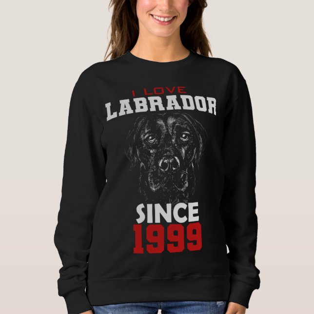 Moletom I love labrador since 1999 (Frente)