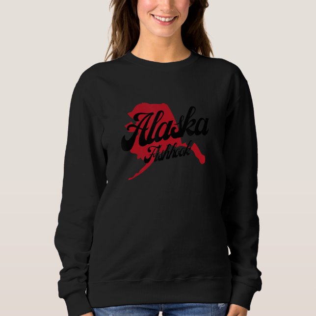 Moletom I Love My Alaska Best State Alaska Fishhook City (Frente)