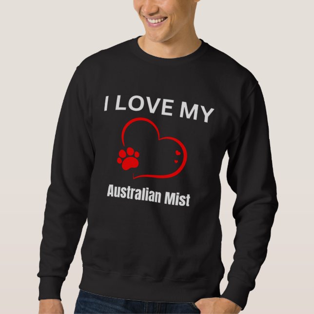 Moletom I love my australian breed cat Cat (Frente)