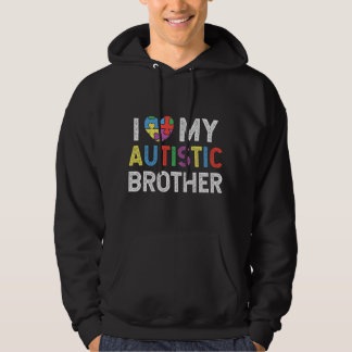 Moletom I Love My Autistic Brother Autism Awareness Heart