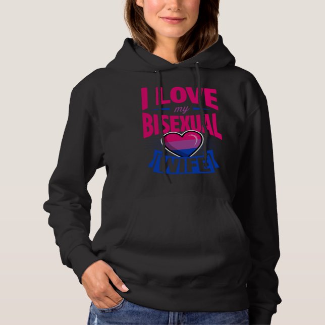 Moletom I Love My Bisexual Wife Cute Bi Pride Anniversary  (Frente)