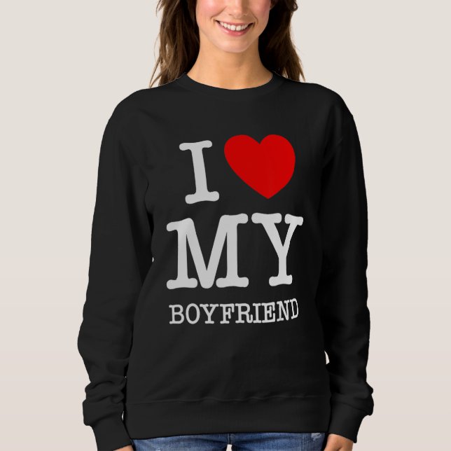 Moletom I Love My Boyfriend I Heart My Girlfriend GF Valen (Frente)
