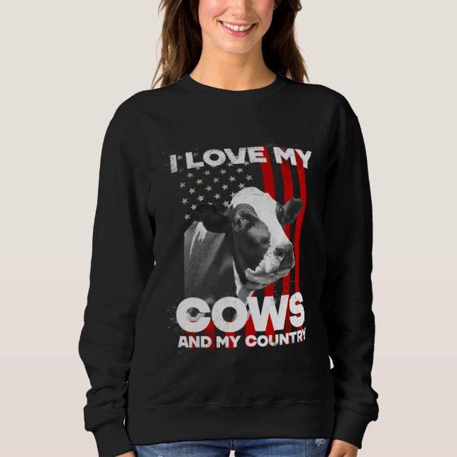 Moletom I love my cows dairy farmer farming     (Frente)