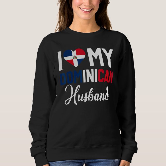 Moletom I Love My Dominican Husband Canada Flag  Married C (Frente)