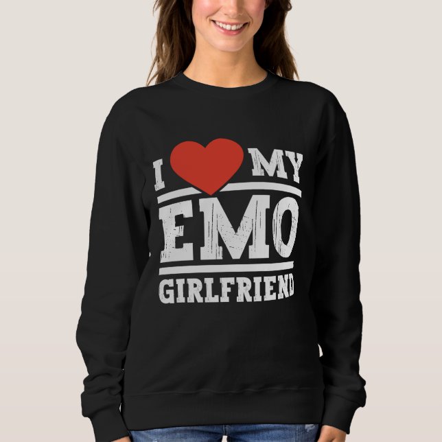 Moletom I Love my emo girlfriend  emo girls (Frente)