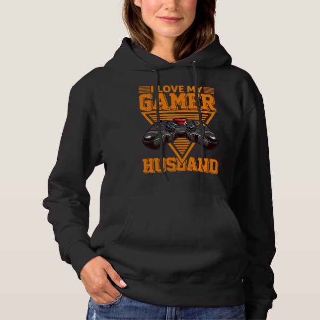 Moletom I Love My Gamer Husband Video Gamer Couple (Frente)